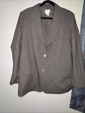 H&M Two-Button Blazer in Taupe Brown